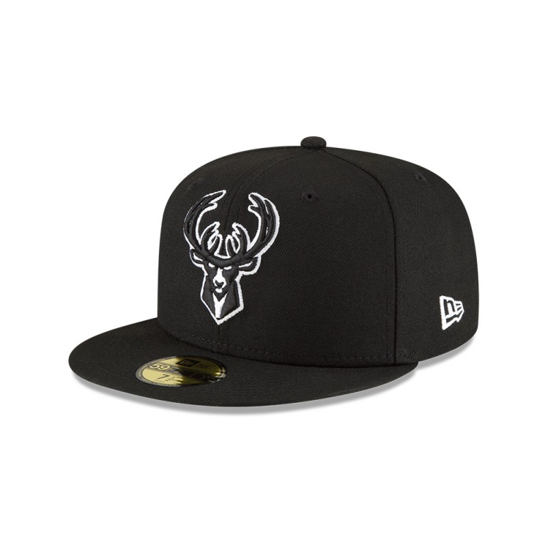Milwaukee Bucks New Era 59FIFTY Fitted Hat - White